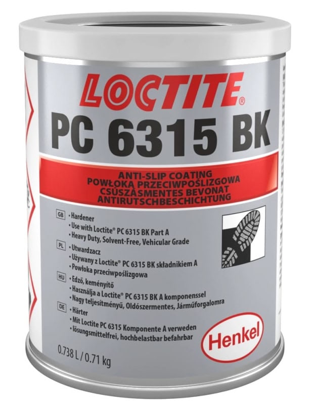 Preview: Henkel™ Loctite® PC 6315 Antislip Antirutsch Bodenbeschichtung, 5,99 Kg, Schwarz, 1910285, Für starken Fußgänger- und/oder Fahrzeugverkehr