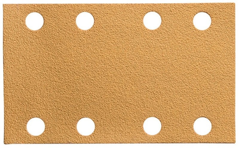 Preview: Mirka® Gold 2368805040, 81 mm x 133 mm, P40, 8-fach gelocht, Kletthaftend, Schleifstreifen mit Aluminiumkorn