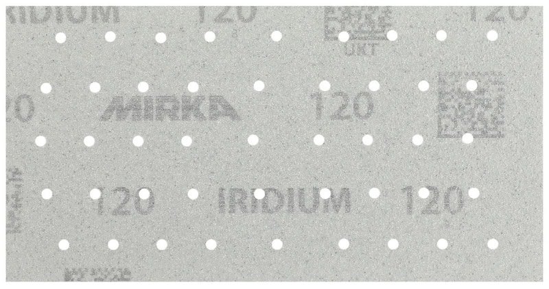 Preview: Mirka® Iridium® 246AP05015, 93 mm x 180 mm, P150, Multilochung, Kletthaftend, Schleifstreifen mit Keramik- und Aluminiumkorn