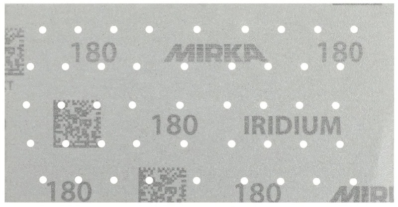 Preview: Mirka® Iridium® 246AP05018, 93 mm x 180 mm, P180, Multilochung, Kletthaftend, Schleifstreifen mit Keramik- und Aluminiumkorn