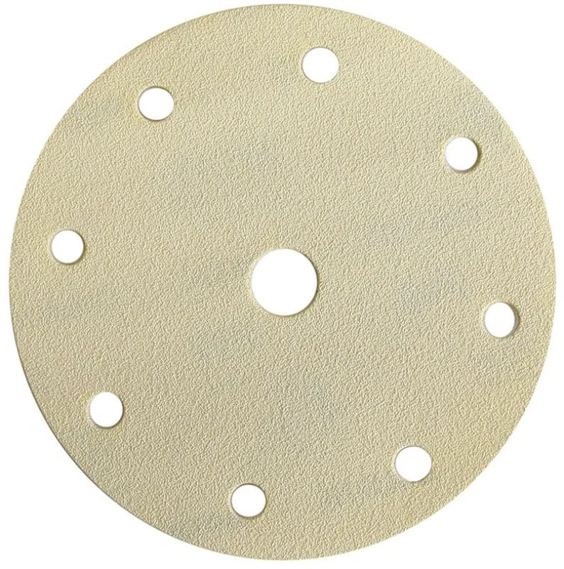 Preview: Mirka® Gold NC Schleifscheibe 3461609951, Ø 125 mm, P500, 8-fach gelocht, Kletthaftend, Aluminiumkorn, Für Aluminium und lackierte Aluminiumteile