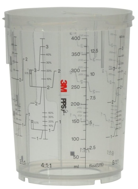 Preview: 3M™ PPS™ Kit 26112, 0,4 Liter, 200 µm, PPS™ 2.0 Mittleres Einweg-Becher Set zum Anmischen/Abmessen oder zum Schützen der Lacke bei Nichtgebrauch