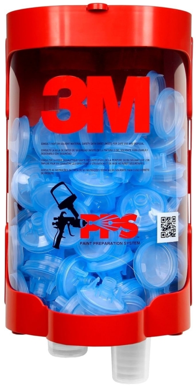 Preview: 3M™ PPS™ 16298 roter Dispenser zur platzsparenden Aufbewahrung von 0,17 l PPS™ Innenbechern und Deckeln