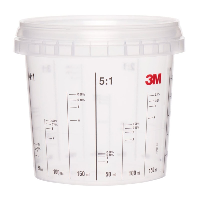 Preview: 3M™ 50402, 0,365 Liter Transparenter Mischbecher zum Mischen und Aufbewahren von Lacken