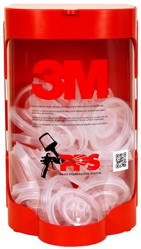 Preview: 3M™ PPS™ 16299 roter Dispenser zur platzsparenden Aufbewahrung von PPS™ Deckeln