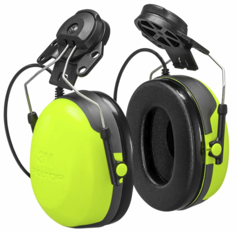 Preview: 3M™ PELTOR™ CH-3 LO Helmkapselgehörschutz Kopfhörer HT52P3E-112, Für den dauerhaften Einsatz mit externen Funkgerät (Nur Hören), SNR = 29 dB, Gelb / Schwarz, FLX2 Anschluss, P3 Standard Adapter, Helmbefestigung