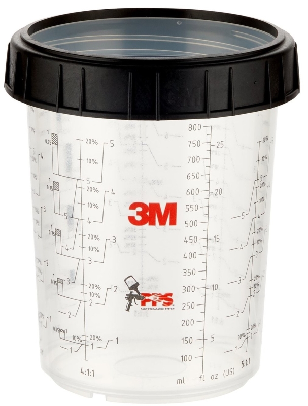 Preview: 3M™ PPS™ 16023, 0,85 Liter, Großer Außenbecher mit Schraubring zum Stützen der Innenbecher für das 3M™ PPS™ Lackierverarbeitungssystem