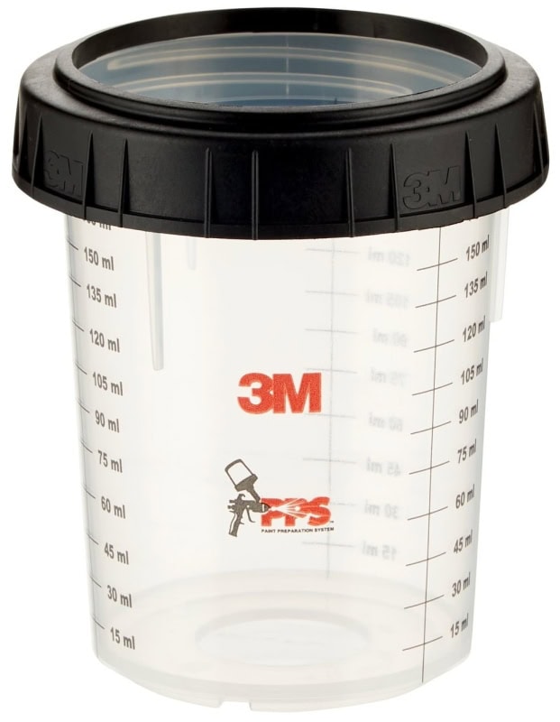 Preview: 3M™ PPS™ 16115, 0,17 Liter, Kleiner Außenbecher mit Schraubring zum Stützen der Innenbecher für das 3M™ PPS™ Lackierverarbeitungssystem