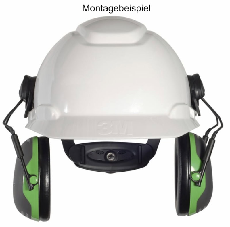 Preview: 3M™ PELTOR™ X1P3E, SNR = 26 dB, Schwarz/Grün, Helmkapselgehörschutz für laute Arbeitsumgebungen