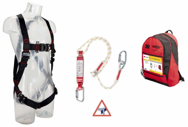 Preview: 3M™ Protecta® Mobile Hubarbeitsbühnen Set 1150509, Größe M/L, Hubarbeitsbühnen Absturzsicherungssystem mit Auffanggurt, 2 m Verbindungsteil und Rucksack