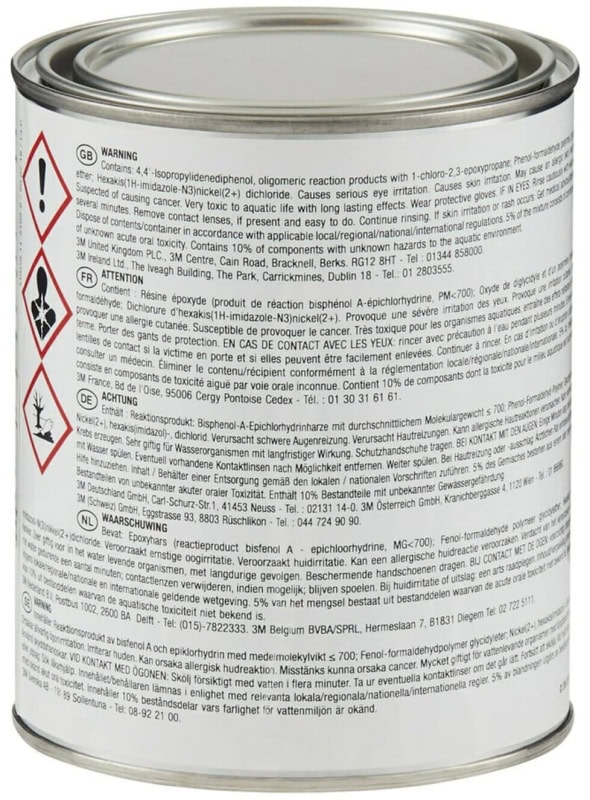 Preview: 3M™ Scotch-Weld™ SW 2214 HT/NF, High Temperature New Formular, 946 ml, Grau, Hochtemperatur 1-Komponenten-Konstruktionsklebstoff