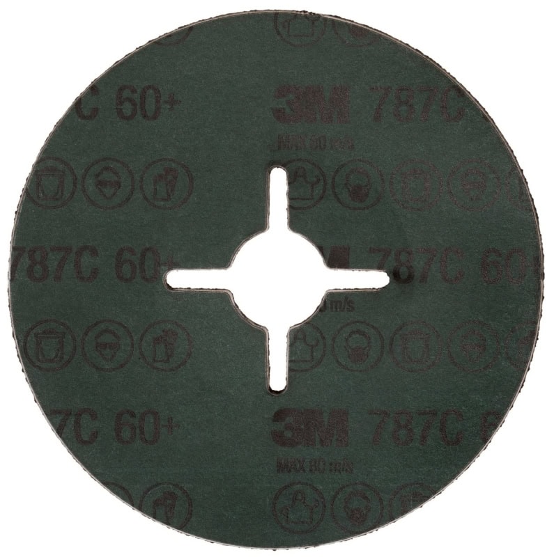 Preview: 3M™ 787C 779902, Ø 115 mm x ø 22,23 mm, 60+, 13.200 U./Min., Fiberscheibe mit Präzisions-Keramikkorn