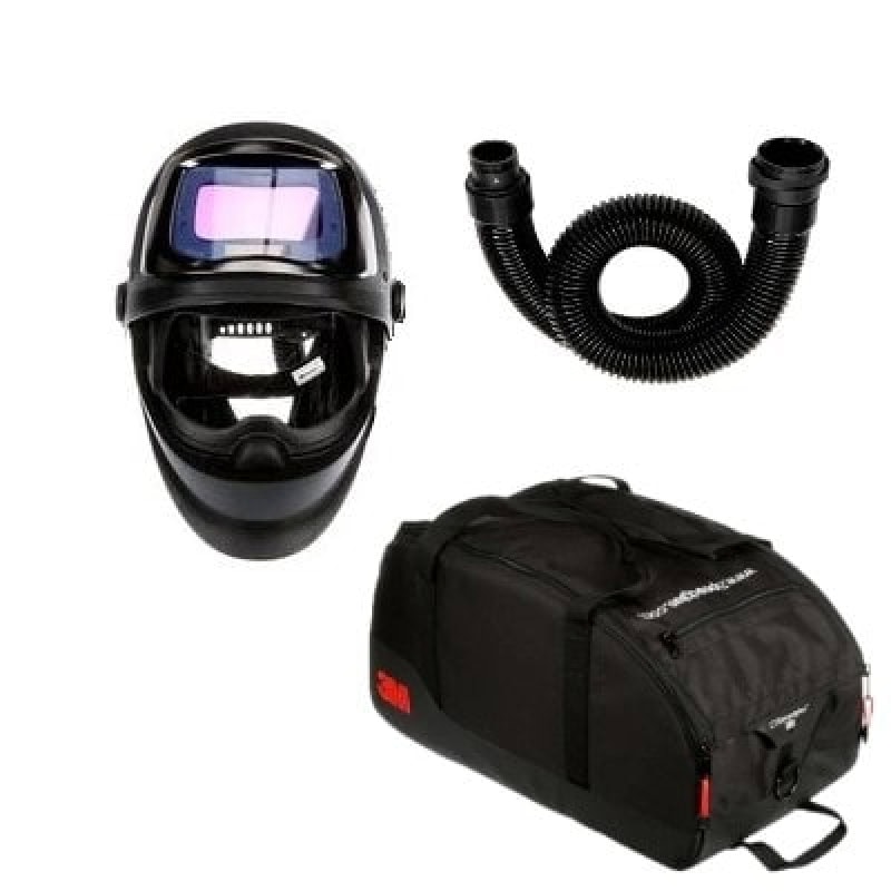 Preview: 3M™ Speedglas™ 9100 FX Air mit Schweißfilter 9100XX und Adflo™ Gebläseatemschutz, TH3, H547725, inkl. Adapter, QRS-Luftschlauch und Tasche, Schweißmaske mit Kopfband; Teile: [H500025, H542800, H790101, H837730]