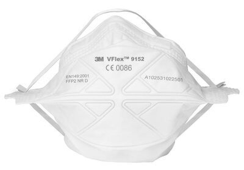 Preview: 3M™ VFlex™ Atemschutzmaske 9152E, FFP2 NR D, Industrievariante, Hygienisch einzelverpackt, Pandemiemaske