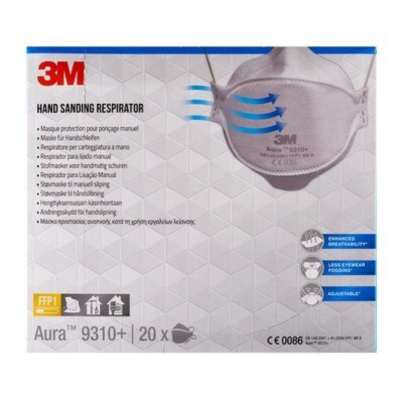 Preview: 3M™ Aura™ Atemschutzmaske 9310PRO FFP1 NR D, Einzelhandelsvariante, Hygienisch einzelverpackt