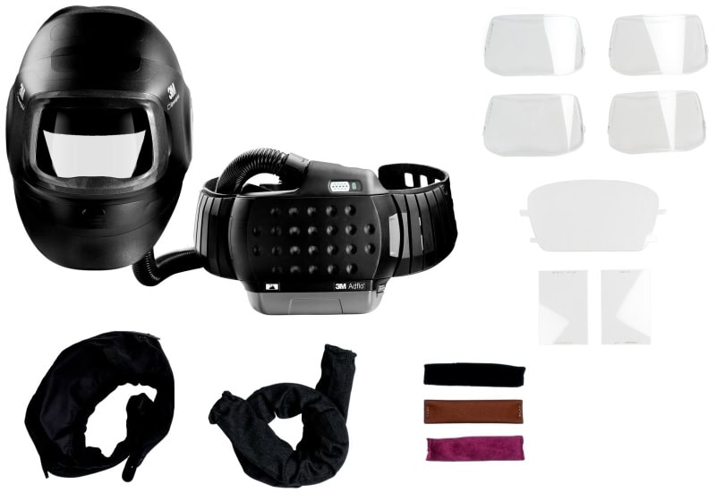 Preview: 3M™ Speedglas™ G5-01, H617809, TH3, Hochleistungs-Schweißmaske G5-01 ohne Schweißfilter mit 3M™ Adflo™ Gebläseatemschutz und Verbrauchsmaterialien-Starter Set