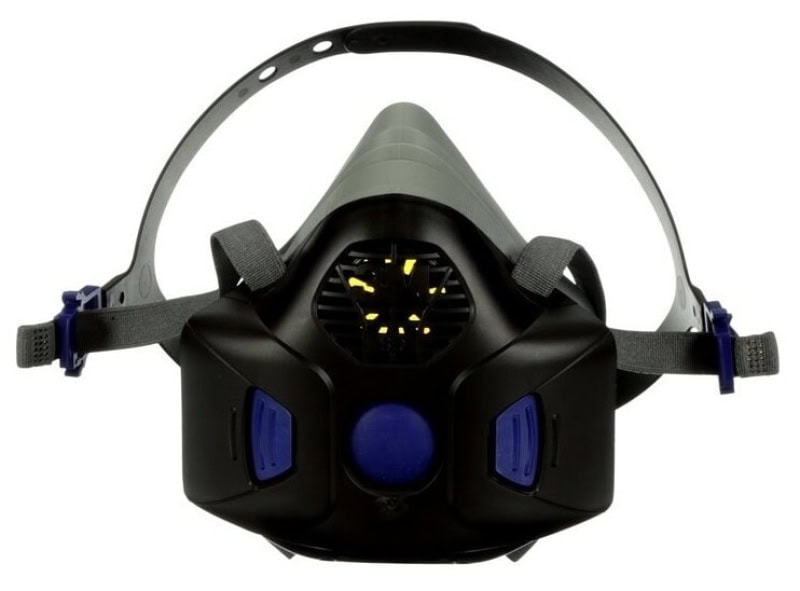 Preview: 3M™ Secure Click™ Gasmaske / Halbmaske HF-801SD, Größe S, Secure-Click Filteranschluss, Halbmaske mit Sprechmembran