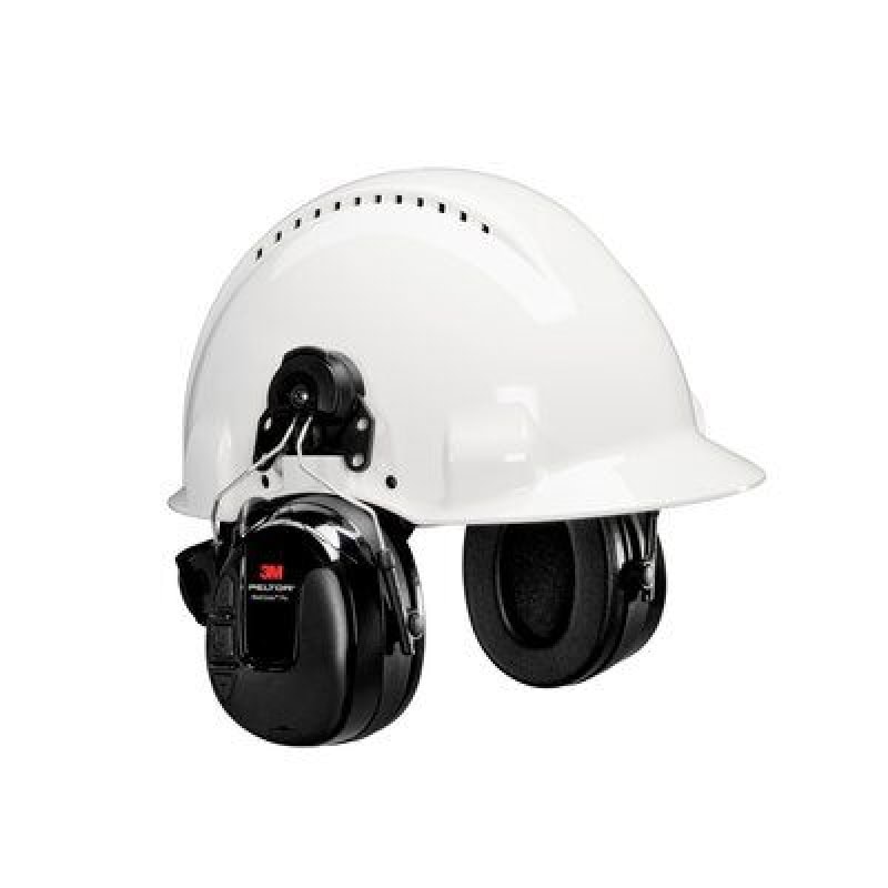 Preview: 3M™ PELTOR™ WorkTunes™ Pro FM Radio HRXS220P3E, SNR = 31 dB, Schwarz, Kapselgehörschutz Radio mit Helmbefestigung