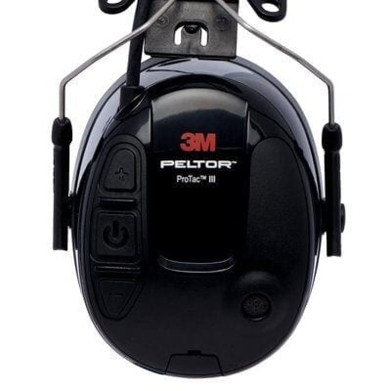 Preview: 3M™ PELTOR™ ProTac™ III, SNR = 31 dB, Schwarz, Elektronischer Kapselgehörschutz mit Helmbefestigung