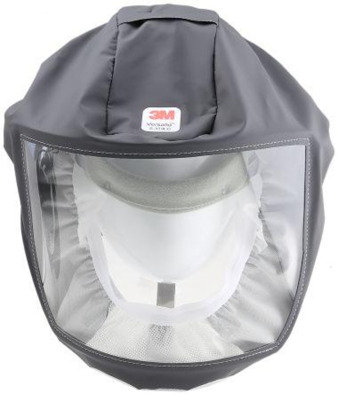 Preview: 3M™ Versaflo™ S-333SG, Größe S/M, Haube (PP), Visier (PC), TH3, Grau, Einweg Leichthaube