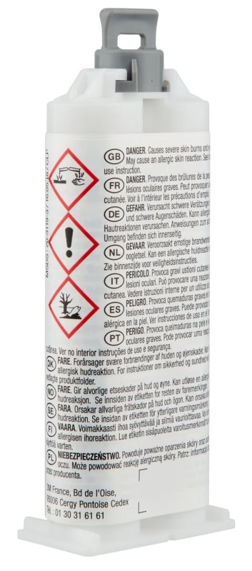 Preview: 3M™ Scotch-Weld™ DP 110, 48,5 ml, Transparent, Fließend, 1:1 EPX System, Flexibler Universal 2-Komponenten-Konstruktionsklebstoff auf Epoxidharzbasis