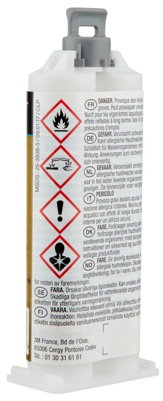 Preview: 3M™ Scotch-Weld™ DP 804, 48,5 ml, Transparent, 2-Komponenten-Konstruktionsklebstoff auf Acrylatbasis für das EPX System