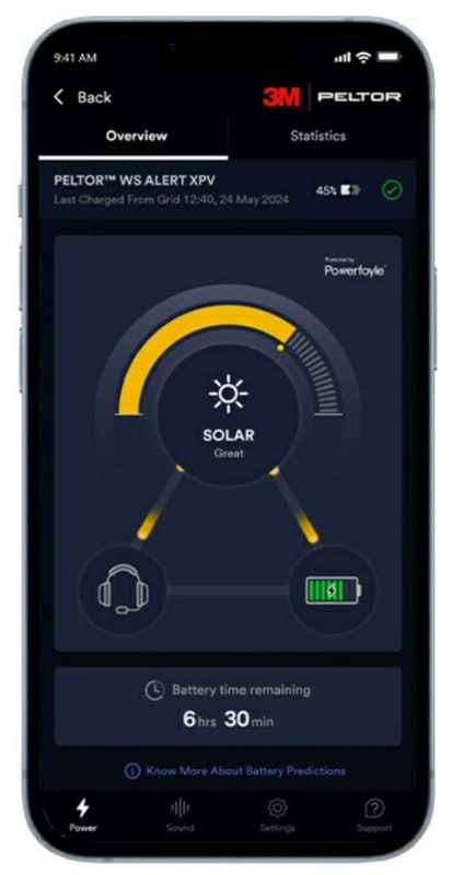 Preview: 3M™ PELTOR™ WS™ ALERT™ Gehörschutz Headset XPV MRX21A1WS7, Kopfbügel, SNR = 31,5 dB, Grün / Schwarz, Solar Aufladung, Elektronischer Kommunikations Kapselgehörschutz für den dauerhaften Einsatz