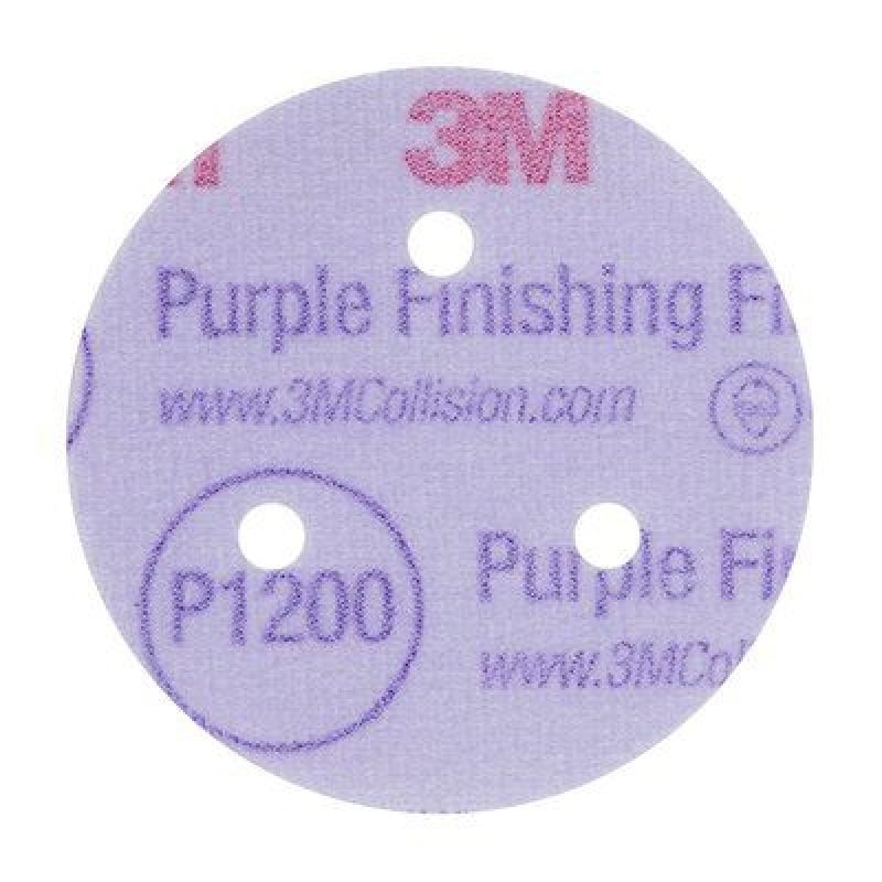 Preview: 3M™ Hookit™ 260L+ Purple 51264N, Ø 76 mm, P800, 3-fach gelocht, Kletthaftend, Schleifscheibe mit Aluminiumkorn