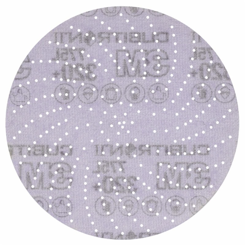Preview: 3M™ Cubitron™ II Hookit™ 775L 47081, Ø 125 mm, 320+, Multilochung, Kletthaftend, Filmscheibe mit Präzisions-Keramikkorn