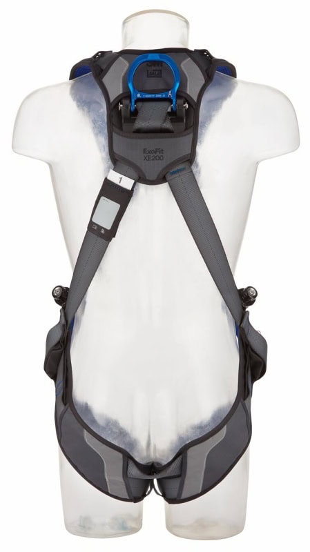Preview: 3M™ DBI-SALA® Komfort Auffanggurt XE200 1112728, Größe 3, Schnellverschluss, 2,25 Kg, Schwarz, X-förmiger Auffanggurt für komfortables Arbeiten in der Höhe