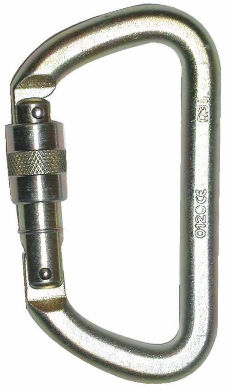 Preview: 3M™ Protecta® Schraubkarabiner Karabiner KJ5107, Stahl, Oval Form, 0,22 Kg, 50 kN, 25 mm Öffnung, Manuelle Verschlusssicherung, Schraub Verschluss, Für sichere Verbindungen im Absturzsicherungssystem
