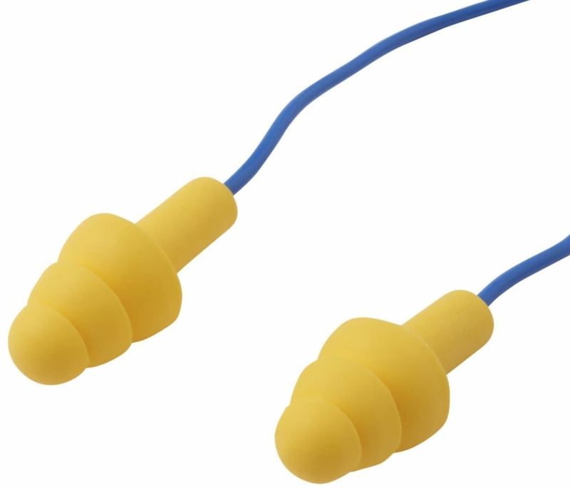 Preview: 3M™ E-A-R™ Ultra Fit UF01000, SNR = 32 dB, Gelb, Waschbar, Gehörschutzstöpsel mit Kordel