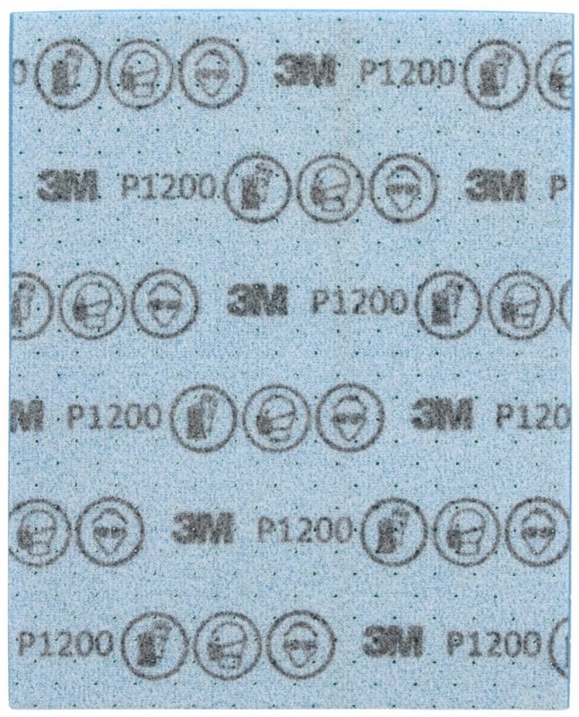 Preview: 3M™ Hookit™ Flexible Feinschleifstreifen 33535, 139 x 172 mm, A, P1200, Ungelocht, Feinschleifstreifen mit Aluminiumkorn, Für Nass- oder Trockenschliff