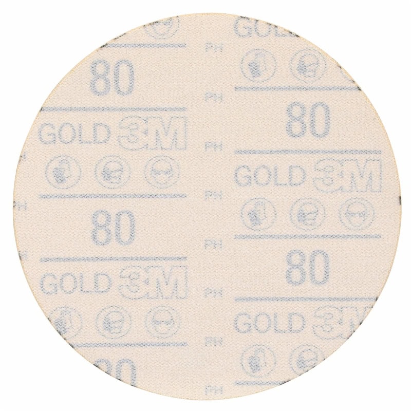 Preview: 3M™ Hookit™ Schleifscheibe Gold 288U 09251, Ø 150 mm, 80+, Ungelocht, Offene Streuung, A, Kletthaftend, D-Papierscheibe mit Aluminiumoxid, Ideal für die Automobilreparatur