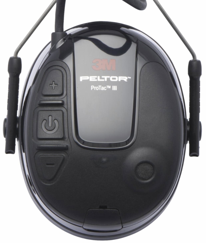 Preview: 3M™ PELTOR™ ProTac™ III, SNR = 32 dB, Schwarz, Elektronischer Kapselgehörschutz mit Kopfbügel