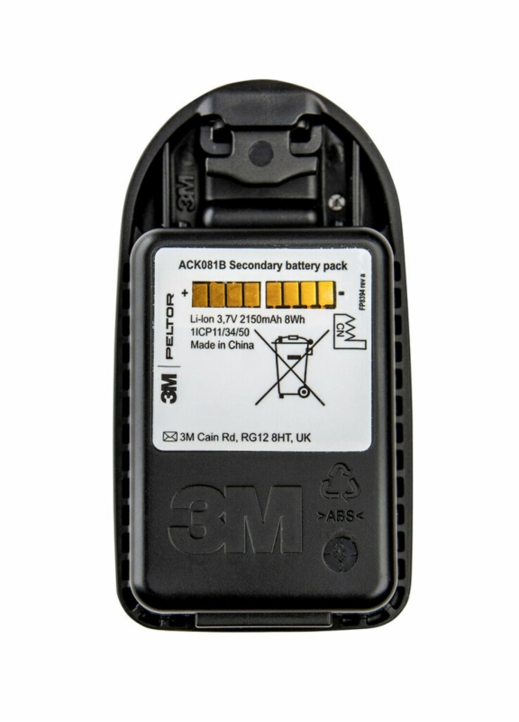 Preview: 3M™ PELTOR™ Wiederaufladbarer Li-Ionen Akku ACK081B/1, ca. 12 - 20 Std. Headset Laufzeit & ca. 190 Std. WS Adapter Laufzeit 3,7 Volt, 2150 mAh, 8 Wh