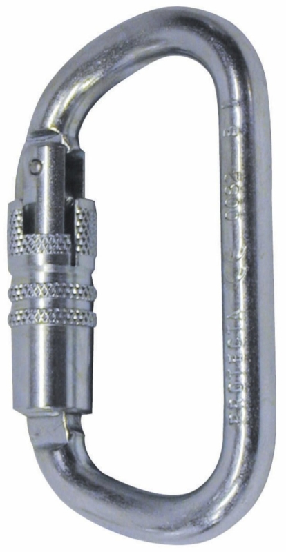 Preview: 3M™ Protecta® Selbstschließender Karabiner 2199869, AJ514, Edelstahl, D-Form, 0,80 Kg, 18 mm Öffnung, Automatische Verschlusssicherung, Drehverschluss, Für sichere Verbindungen im Absturzsicherungssystem