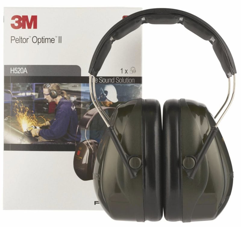 Preview: 3M™ Peltor™ Optime™ II Kapselgehörschutz H520A-1, Für sehr laute Arbeitsumgebungen, SNR = 31 dB, Grün/Schwarz, Kopfbügel, Einzelhandelsverpackung