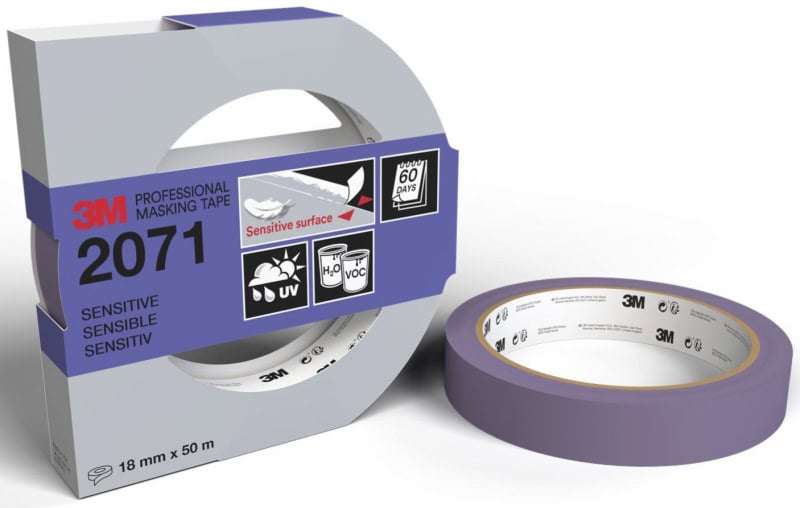 Preview: 3M™ Scotch® 2071, 18 mm x 50 m, 0,102 mm, Lila, Lange Rückstandsfrei, Professionelles Malerabdeckband, Ausführung mit EAN Label