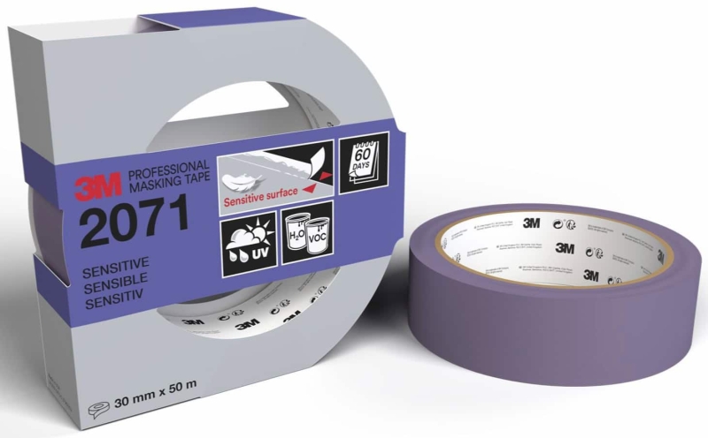 Preview: 3M™ Scotch® 2071, 36 mm x 50 m, 0,102 mm, Lila, Lange Rückstandsfrei, Professionelles Malerabdeckband, Ausführung mit EAN Label