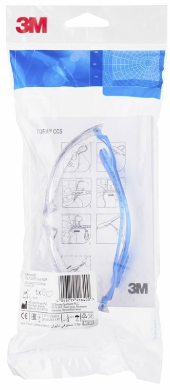 Preview: 3M™ Tora™ CCS, TORACCS, Klar, AS/AF/UV, 2-1.2 3M 1 FT K N, Schutzbrille aus Polycarbonat