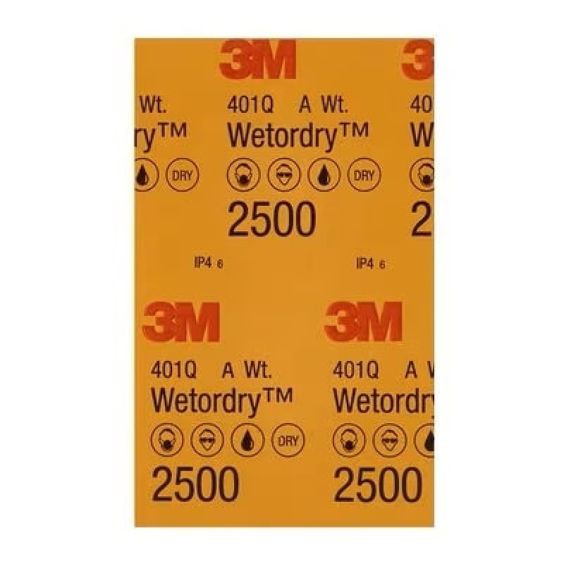 Preview: 3M™ Perfect-it™ 401Q E09547, 230 x 138 mm, P2500, Ohne Haftung, III Nass-Schleifmittel mit Siliziumkorn