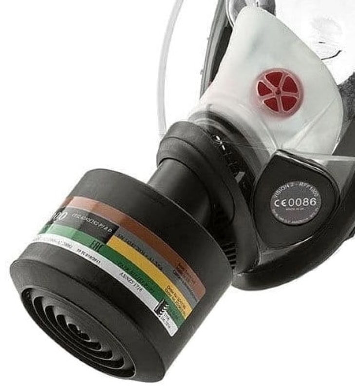 Preview: 3M™ Vision™ Gasmaske / Vollmaske FM4F FF-601F, Größe S, Vorderseite RD40 Filteranschluss für 40 mm Rundfilter [NATO Standard], EN 136 [Klasse 3], Sprachmembran, Dual-Use Zulassung, Gasmaske & Partikelmaske für den harten Einsatz