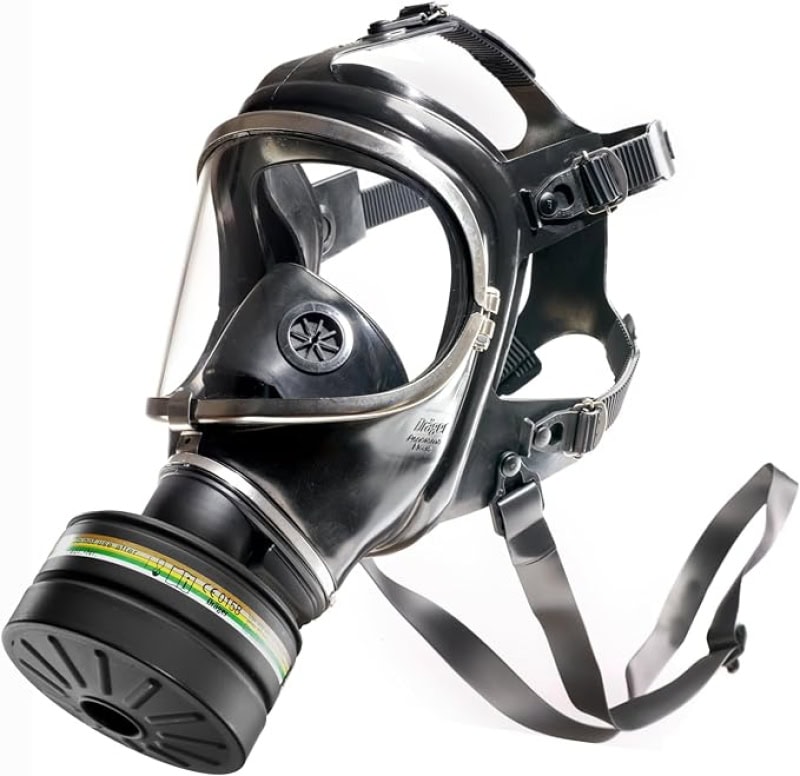 Preview: Dräger® X-plore® Katastrophenschutz Set 3735968, 40 mm NATO Rundfilter Anschluss, Universalgröße, CBRN NATO Zivilschutz Gasmasken Set, Teile: [R55810 + 6739344]