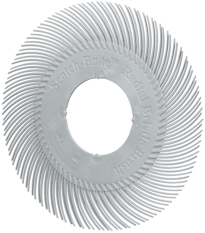 Preview: 3M™ Scotch-Brite™ Präzisions Radialborstenbürste Einzelsegmente PN-RB 7100374833, Ø 150 mm, 120+, Typ C (Gebogene Borsten), Ohne Adapter, Grau, 6.000 U./Min., Für Reinigungs- und Entgratungsarbeiten