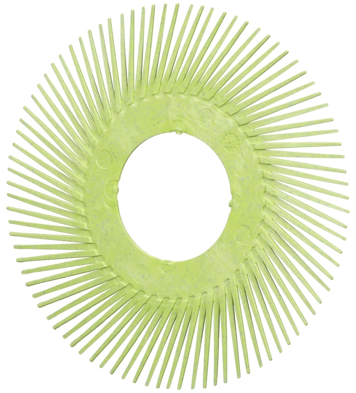 Preview: 3M™ Scotch-Brite™ Präzisions Radialborstenbürste Einzelsegmente PN-RB 7100374838, Ø 150 mm, 50+, Typ A (Schräge Borsten), Ohne Adapter, Grün, 6.000 U./Min., Für Reinigungs- und Entgratungsarbeiten