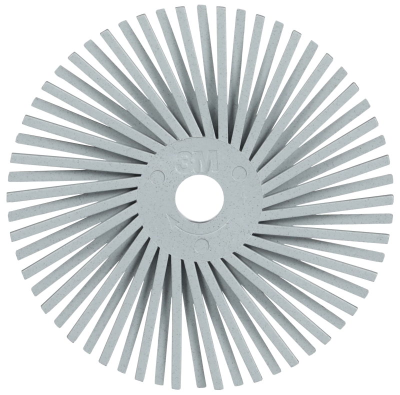 Preview: 3M™ Scotch-Brite™ Präzisions Radialborstenbürste PN-RB 7100374839, Ø 75 mm x ø 10 mm, 120+, Typ A (Schräge Borsten), Grau, 20.000 U./Min., Für Reinigungs- und Entgratungsarbeiten