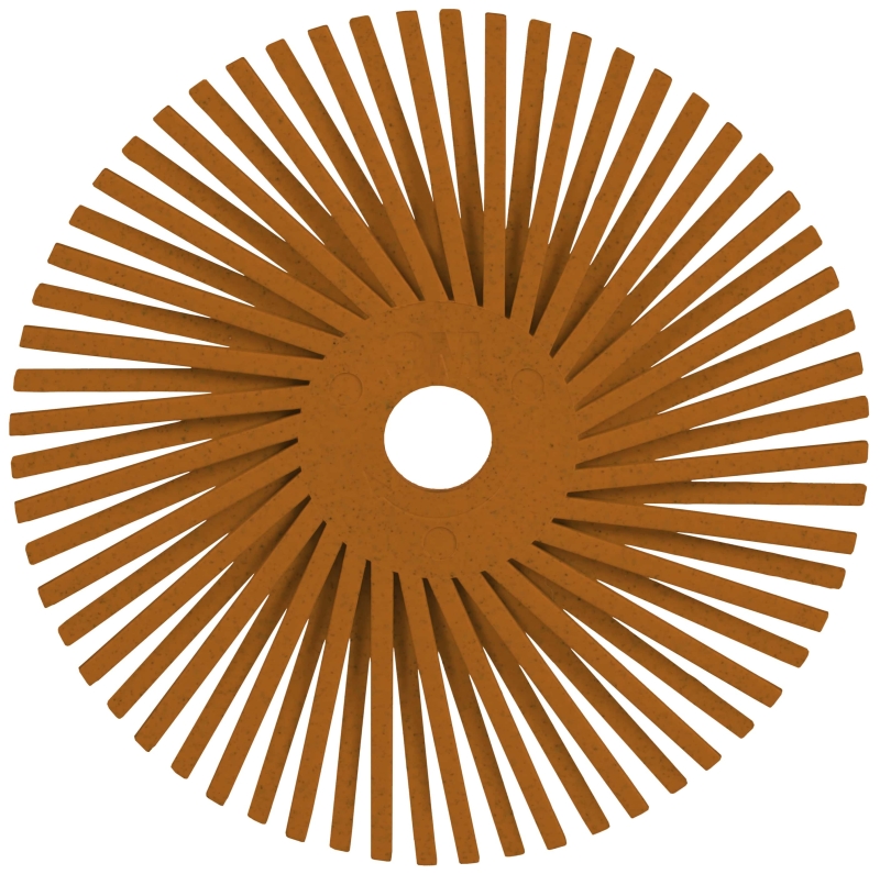 Preview: 3M™ Scotch-Brite™ Präzisions Radialborstenbürste PN-RB 7100374841, Ø 75 mm x ø 10 mm, 80+, Typ A (Schräge Borsten), Orange, 20.000 U./Min., Für Reinigungs- und Entgratungsarbeiten