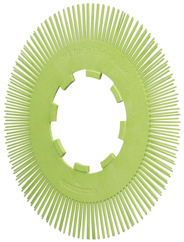 Preview: 3M™ Scotch-Brite™ Präzisions Radialborstenbürste Einzelsegmente PN-RB 7100374912, Ø 200 mm, 50+, Typ S (Gerade Borsten), Ohne Adapter, Grün, 6.000 U./Min., Für Reinigungs- und Entgratungsarbeiten