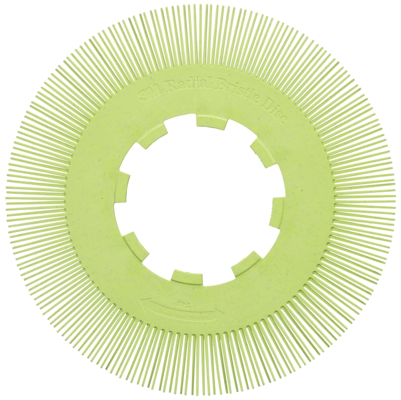 Preview: 3M™ Scotch-Brite™ Präzisions Radialborstenbürste Einzelsegmente PN-RB 7100374912, Ø 200 mm, 50+, Typ S (Gerade Borsten), Ohne Adapter, Grün, 6.000 U./Min., Für Reinigungs- und Entgratungsarbeiten